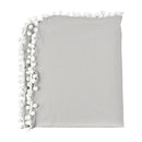 Soft 100% Cotton Muslin Prom Prom Swaddle Blanket for Baby Gray