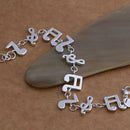 Jewelry Fashion Note Shaped Wedding Charm Bracelet New DWA