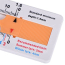 Tyre Tread Depth Gauge Car Caliper Motorcycle Caravan Trailer Wheel Measure 3c