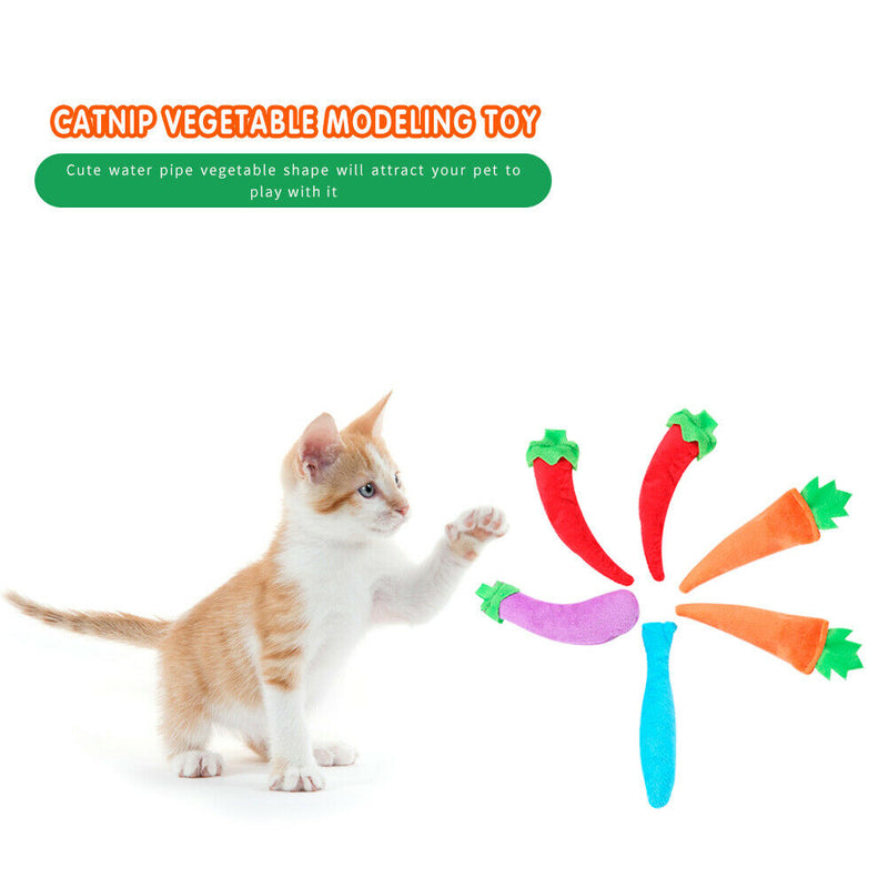 Cute Pet Vegetable Shaped Teeth Grinding Toys Cat Plush Chewing Bite Toys A