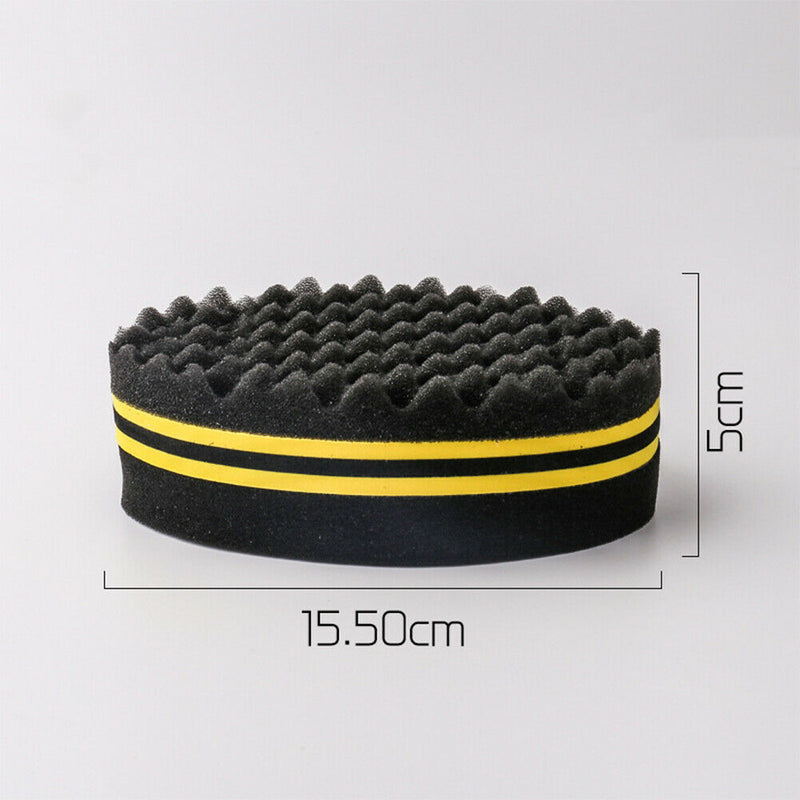 Sponge Comb Barbershop Curly Hair Styling Explosive Head Brush (Yellow)