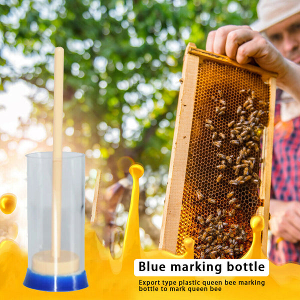 Bee Queen Marking Cage Marker Plastic Bottle for Beekeeper Beekeeping Tools