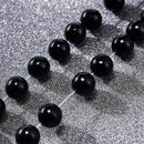 Natural 8mm Black Onyx Stone Gemstones Healing Energy Stretch Beaded Bracelet AU