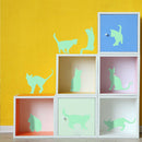 9 Pieces Cat Luminous Wall Stickers Glow in the Dark Ceiling Stickers