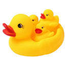 4PCS Baby Bathing Developmental Toys Water Floating Squeaky Rubber Ducks A