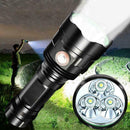 Outdoor Camping Light Glare Aluminum Alloy Flashlight Rechargeable USB C8D3