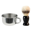 Men's Beard Hair Shaving Brush with Mug Bowl Soap Salon Barber Men Tools