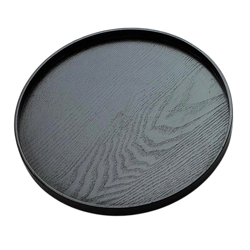 Round Serving Tray Serving Plate 2 Pieces Black Waiter Tray Gastro Tray, ÃƒËœ 27 +