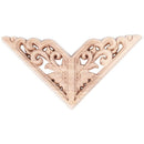 8*8cm Wood Carved Corner Onlay Applique Decor Furniture Craft Unpainted I4P3
