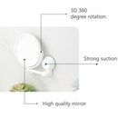 Modern Drill-Free Bathroom Mirror 2 Side Makeup Vanity Shave Mirrors Wall S