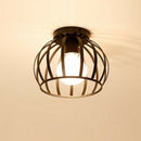 Industrial Ceiling Light Retro Metal Cage Iron Black, Pendant Light Fixture