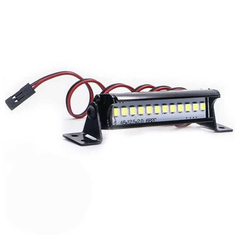 1Pcs RC 12 LED Light Bar Metal Roof Lamp for Traxxas SCX10 KM2 CC01 RC4WD D H3G5