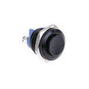 1PC 19mm waterproof black momentary metal push button reset switch high head  Kw