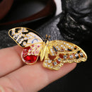 Enamel Butterfly Crystal Rhinestone Brooch Pin Gift Badge Buckle Collar Jewelry-