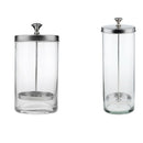 2pcs Disinfection Jar Glass Sanitizing Jar for Barber Manicure Nail Art Tools
