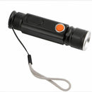 Multifunctional LED Flashlight USB Inside Rechargeable Battery Powerful  IRQ