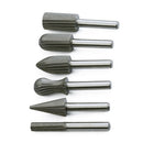 6PCS Bearing Steel Rotary File Cutter 1/4" Shank Engraving Grinding Drill Bits