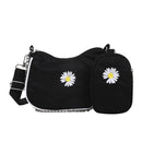 Daisy Underarm Shoulder Bag Multi-function Women Messenger Handbag (Black)