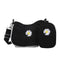 Daisy Underarm Shoulder Bag Multi-function Women Messenger Handbag (Black)