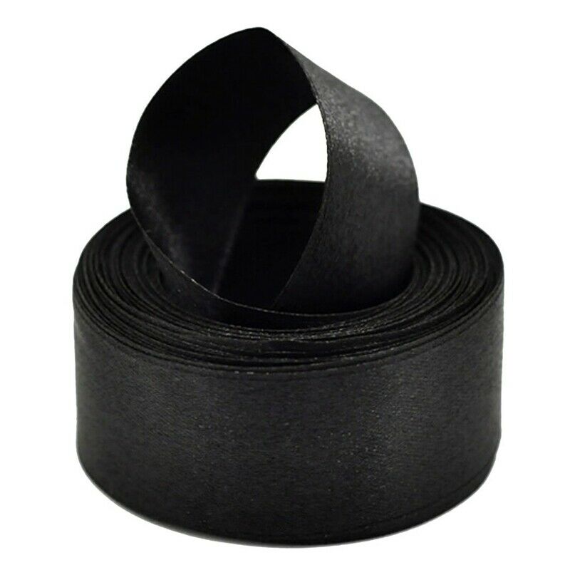 1 roll (22 m) Satin Ribbon 24mm Black Crafts Hobbies creatifs