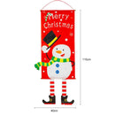 Christmas Hanging Flags Door Curtain Festival Decor Banners (Snowman)