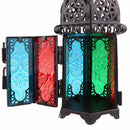 Hanging Moroccan Tea Light Candle Holder Lantern Garden Home Ornament Black