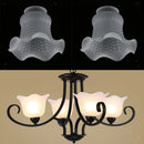 2pcs Glass Bell Shape Wall Lamp Candle Chandelier Lamp Shade