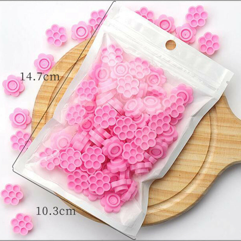 100x Eyelash Extensions Adhesive Glue Holder Lash Stand Supplies Tools