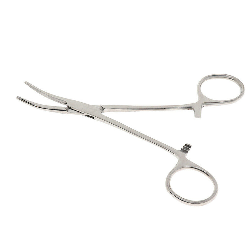 Dog Ear Cleaning Pliers Hair Clamp Tweezers Pet Hemostat Forceps Curved