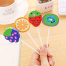 Creative Fruit Eraser Rubber Pencil Candy School Stationery Random Gift Cut