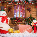 Christmas Background Cloth Happy New Year Photos Studio Snow Tree Star Backdrops