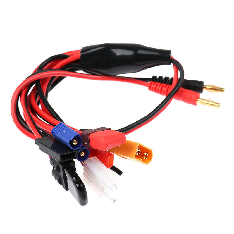 8 In 1 Charger 4.0mm Banana Adapter Connector Splitter Cable for TRX, TamiySEAU