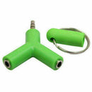 3.5MM 1 to 2 Double Earphone Headphone Splitter Cable Adapter Tool Plug Hom Q5H8