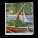 Stamped Cross Stitch Kits Printed Seaside Landscape Pattern 11CT Fabric DIY