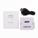 HDMI to VGA Converter v1.3 Support 1080p 3.5mm Audio Port for PC/Laptop/DVD