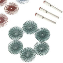 18Pcs 25Mm / 1 Inch Brushed Disc Kit Detail Abrasive Brush with 6 Mandrels  Q8I5