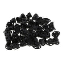 50Pcs/Lot Black Plastic Toggles Spring Stop Drawstring Rope Cord Locks Ends