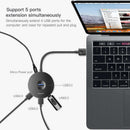 Baseus USB HUB External 4 Ports USB C Hub Splitter To USB 3.0 + 3 USB 2.0 F E9Y5