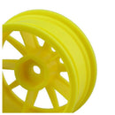 4PCS RC Yellow Wheel Rim with 10-Spoke Plastic DIA 52mm Fits for 1/10 On-ro