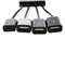 Black USB 4-port Micro Power Cargo OTG Hub Cable adapter V6Q6