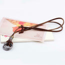 Alloy Circle Ring Pendant Necklace Men Women Retro Long Leather Necklace