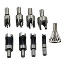 1X(Deburring External Chamfer Tool Remove Burr Tool,8Pcs Wood Plug Cutter C