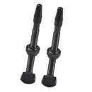 2X Bike Bicycle Aluminum Alloy 60mm Tubeless Presta Valve Kit Replacement Black