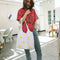 Flower Summer Women Canvas Handbags Casual Shoulder Bag Large Tote (White) A
