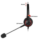 4-Pin RJ9 Hands-Free Call Center Noise Cancelling Corded Binaural Headset H