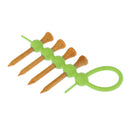2 Pieces Portable Mini Golf Tee Holder + 8 Pieces Wood Golf Tees Set