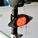 Bike LED Turn Signal Blinker Tail Light Indicator Rechargeable Blue