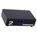 2 Pairs 2-Way AV Switch RCA Switcher 2 In 1 Out Composite Video L/R Audio