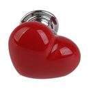 1pc Heart Shape Furniture Cabinet Cupboard Drawer Ceramic Handle Pull Knob