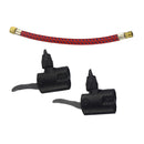 Bikes Pump Dual Head Valve Adapter Connector Inflator Pumping Extension Hose